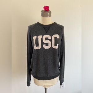 USC sweater, from USC bookstore. grey sweater with white logo. Size large.